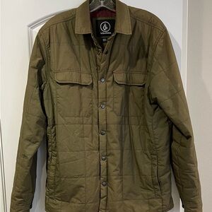 MENS Volcom olive green quilted jacket